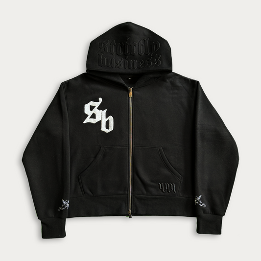 Heaven-Sent zip-up hoodie (black)